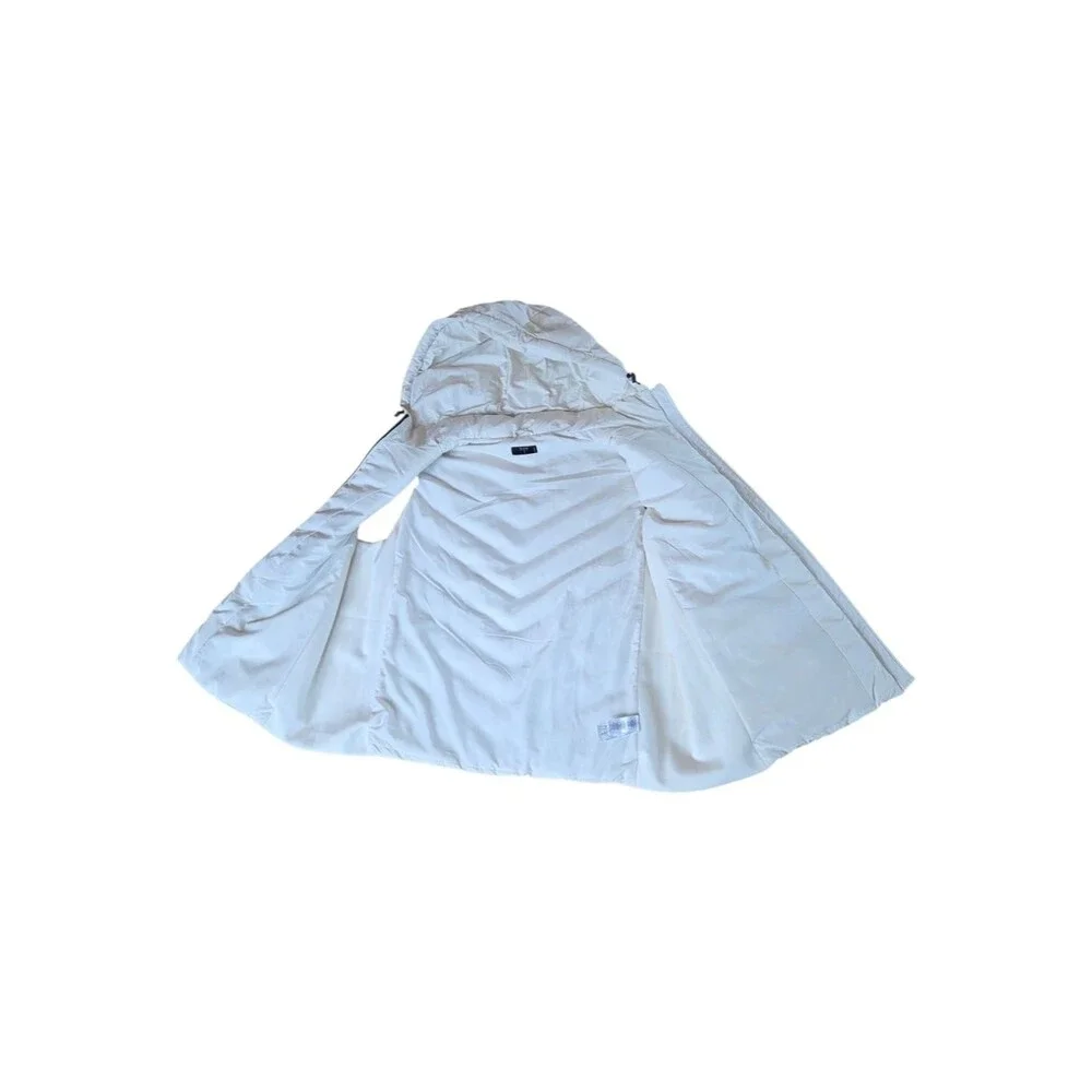 Ivory Chevron Puffer Vest Hooded Tahari Woman 3X NWOT Winter Classic